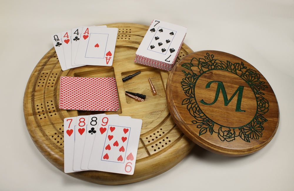 Round Cribbage Board