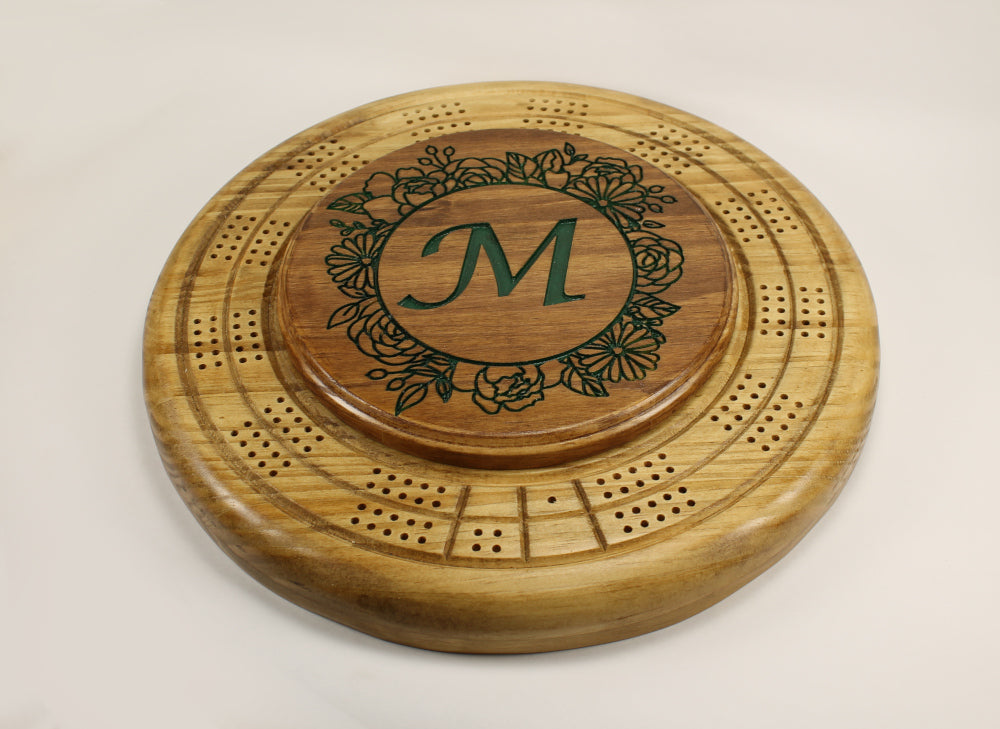 Round Cribbage Board
