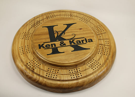 Round Cribbage Board