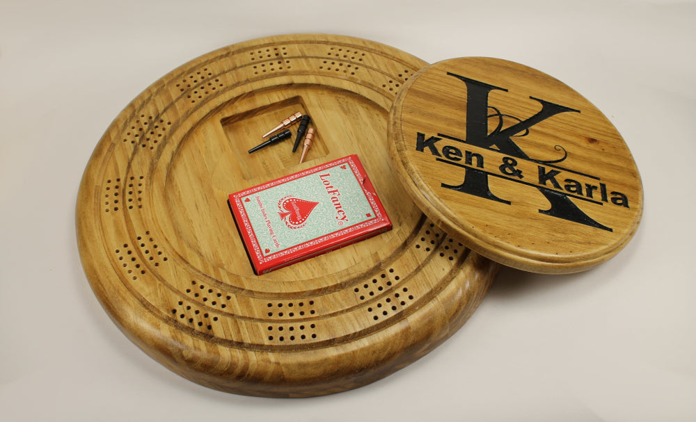 Round Cribbage Board