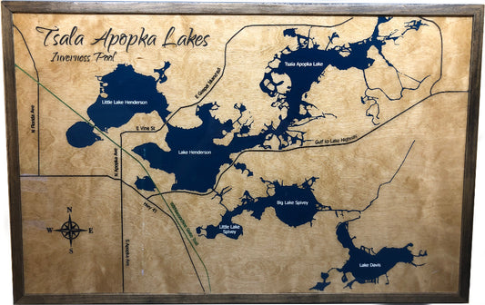 Map of Tsala Apoka Lakes (Inverness)