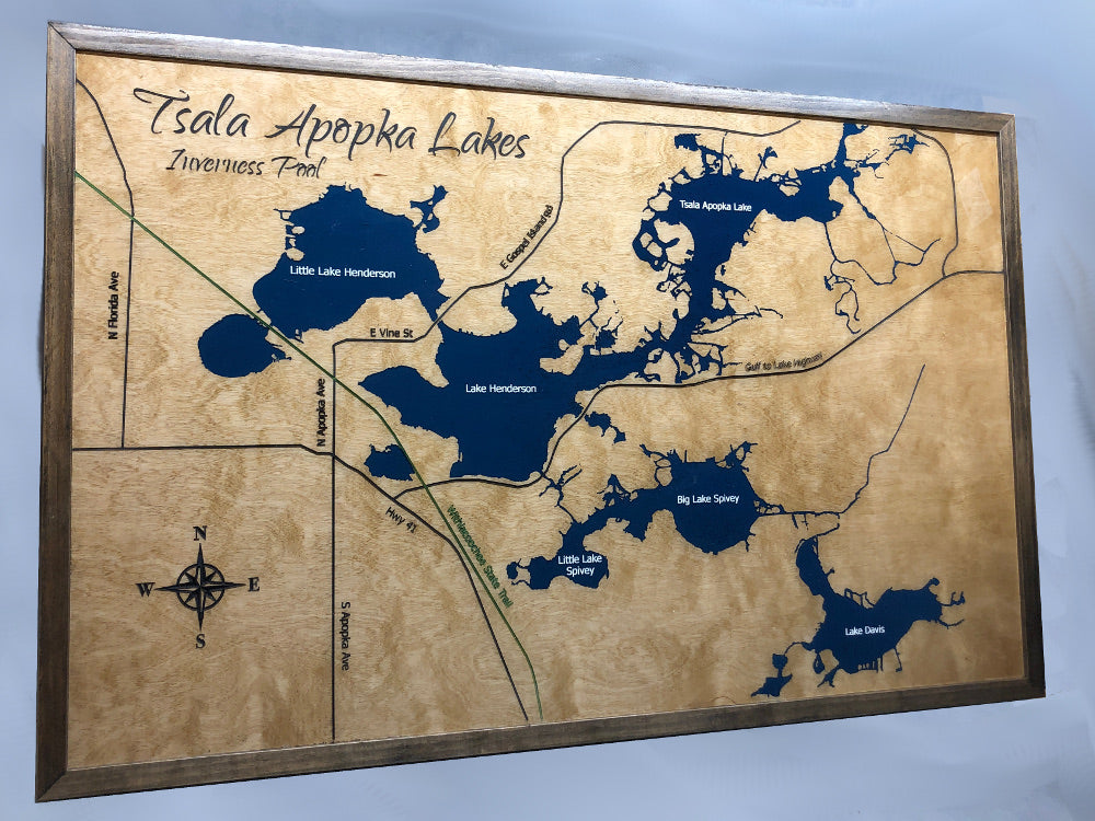 Map of Tsala Apoka Lakes (Inverness)