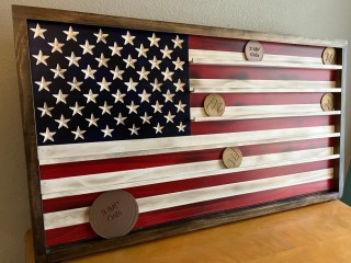 Challenge Coin Display Flag